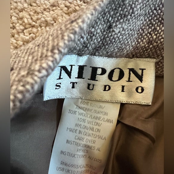Nipon Studio Vintage 2 Piece Wool Blend Suit Set Size 8 - Picture 12 of 15